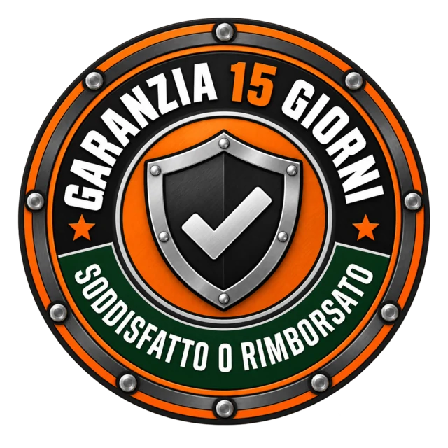 Garanzia di 15 giorni — soddisfatto o rimborsato